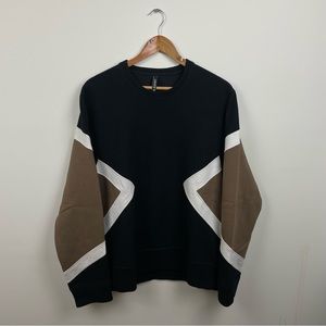Neil Barrett Neoprene Modernist Crewneck Sweatshirt Designer Sweater
